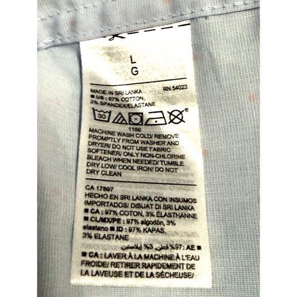 NWT Old Navy The Signature Shirt Slim Fit Purple Red Polka Dots Shirt Size L MS1 - Picture 13 of 15